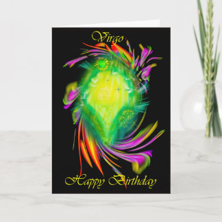 Carte Joyeux Anniversaire Vierge - Virgo