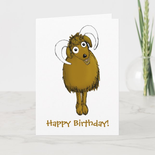 Carte Joyeux anniversaire, vieux bouc ! (Devant)