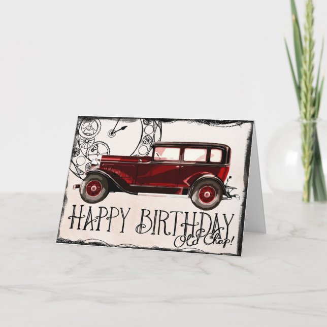 Carte Joyeux Anniversaire Vieux Chap (Devant)