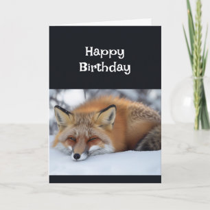 Carte Joyeux Anniversaire Vieux Timer mignonne Fox anima