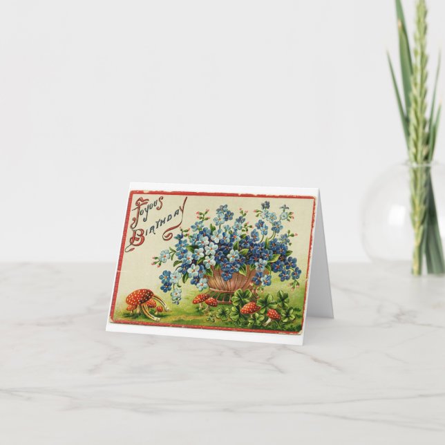 Carte Joyeux anniversaire vintage (Devant)