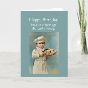 Carte Joyeux anniversaire Vintage parce que je vous aime