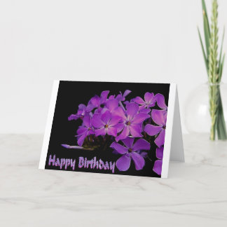 Carte Joyeux anniversaire violet