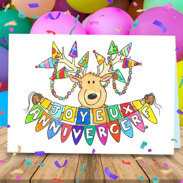 Carte Joyeux Anniversaire - vœu français (Créateur téléchargé)