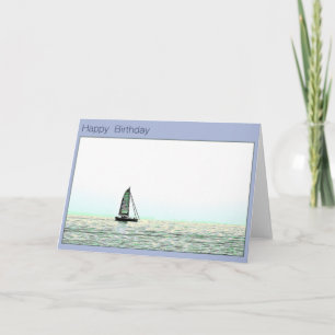 Carte Joyeux Anniversaire Voile Ocean Yacht