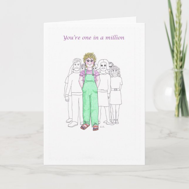 Carte Joyeux anniversaire - Vous êtes un sur un million (Devant)