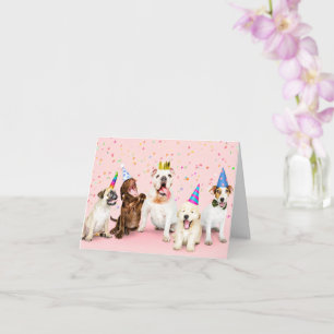Carte Joyeux anniversaire Vous fêtez animal