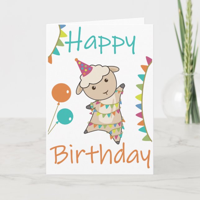 Carte Joyeux Anniversaire Vous Souhaite Moutons Beaux An (Devant)