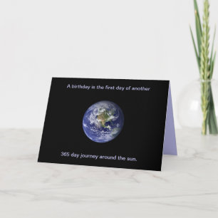 Carte Joyeux anniversaire : Voyage autour du soleil
