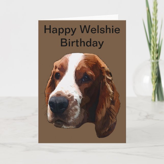 Carte Joyeux anniversaire Welshie (Devant)