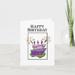 Carte Joyeux Anniversaire Whimsical Cake1