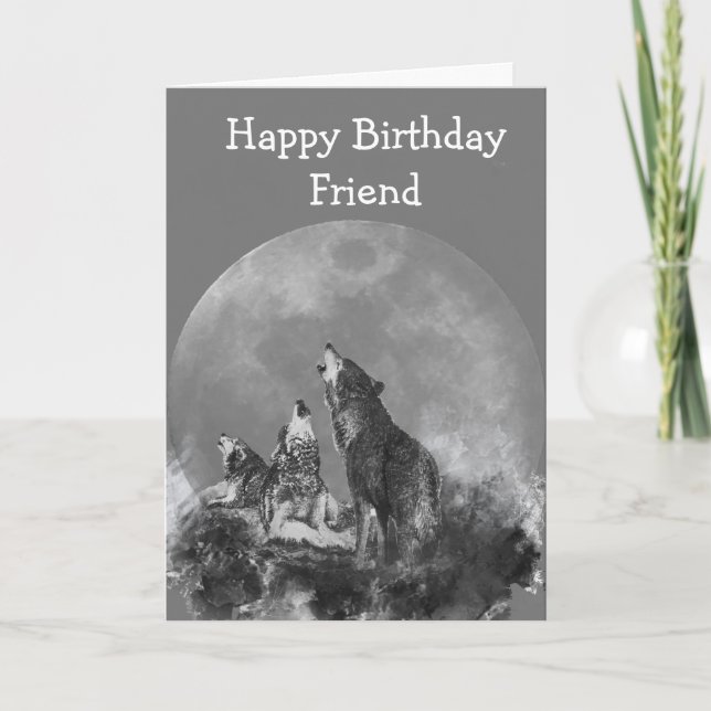 Carte Joyeux Anniversaire Wild & Crazy Friend Watercolor (Devant)