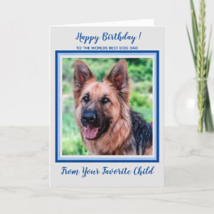 Carte Joyeux Anniversaire - World Best Dog Papa - Photo