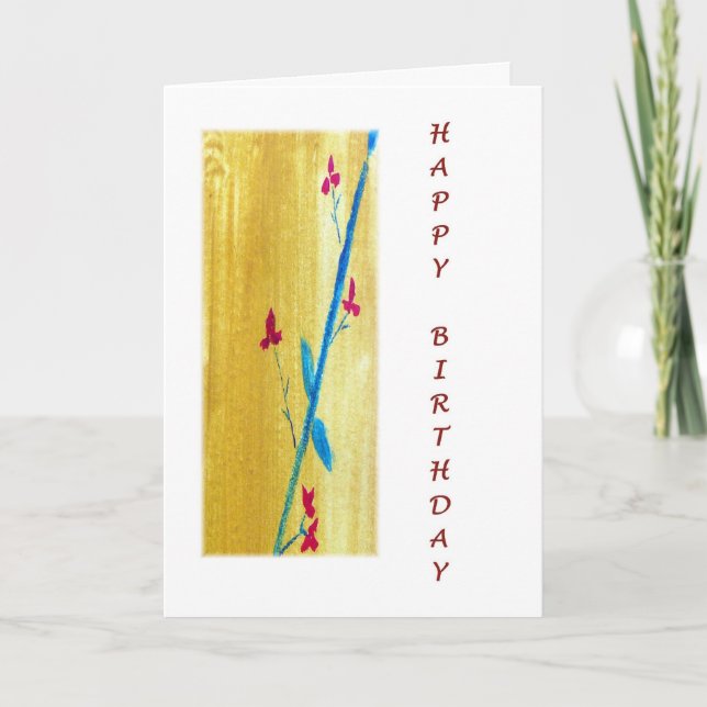 Carte Joyeux anniversaire Zen Flowers (Devant)