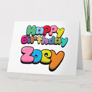 Carte Joyeux anniversaire Zoey
