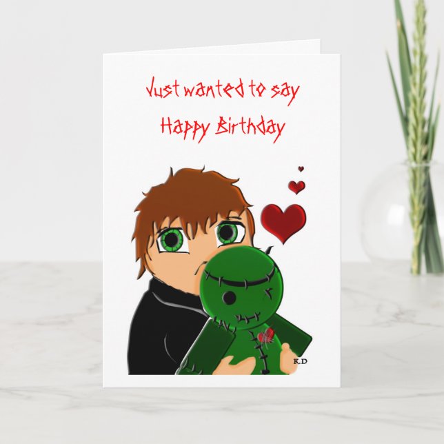 Carte Joyeux anniversaire Zombie (Devant)