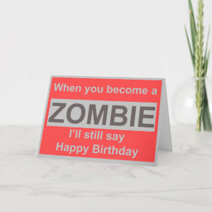 Carte Joyeux anniversaire Zombie