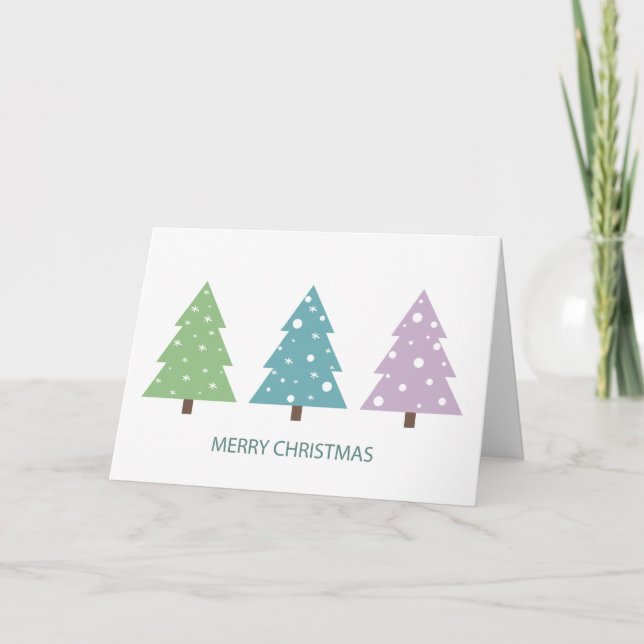 Carte Joyeux Arbres de Noël (Devant)