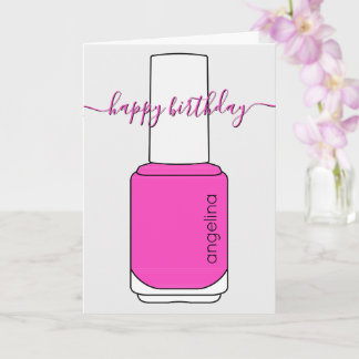 Carte Joyeux art vernis à ongles d'anniversaire