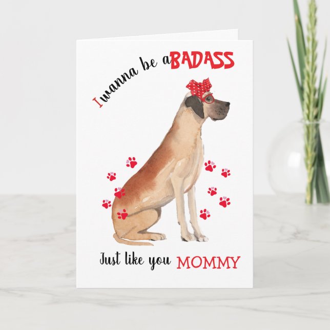 Carte Joyeux Badass de la Fête des Mères de ton grand ch (Devant)