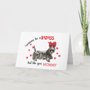 Carte Joyeux Bade-Mère du jour des mères Chien de Terrie