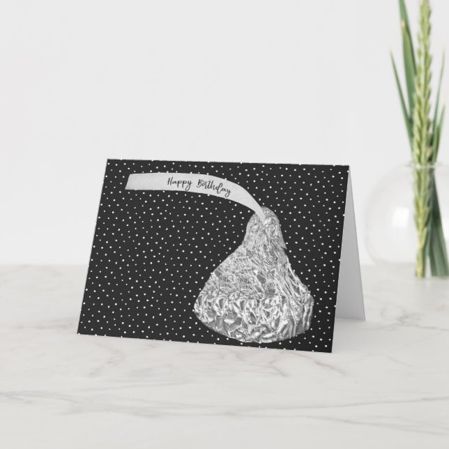 Carte Joyeux Baiser d'anniversaire sur les points (Devant)