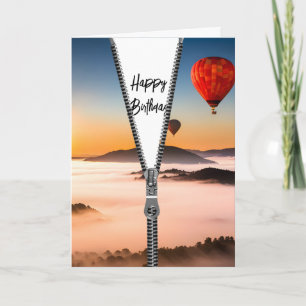 Carte Joyeux Ballons à air chaud d'anniversaire