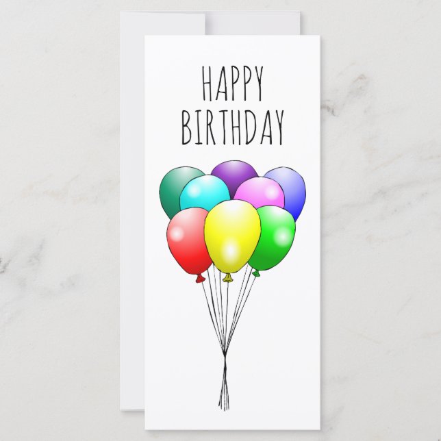 Carte Joyeux Ballons d'anniversaire (Devant)