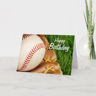 Carte Joyeux baseball d'anniversaire avec Mitt
