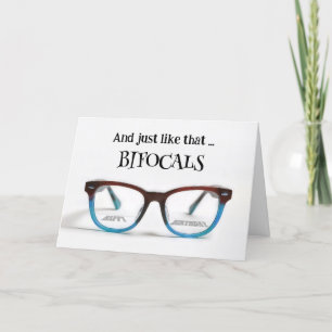 Carte Joyeux Bifocales d'anniversaire