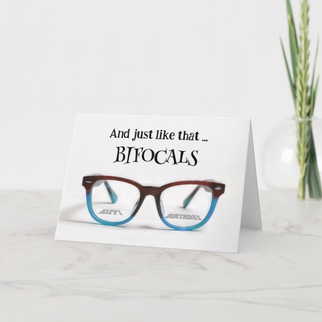 Carte Joyeux Bifocales d'anniversaire (Devant)
