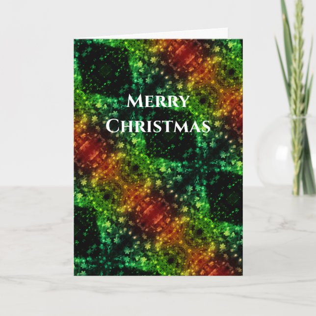 Carte Joyeux bijoux de Noël vert RedLights (Devant)