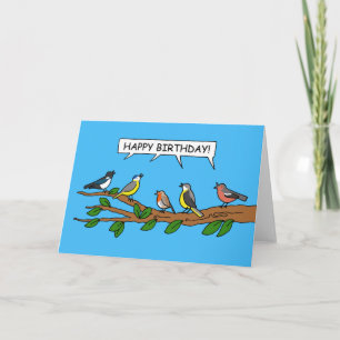 Carte Joyeux Birthday Birdwatcher