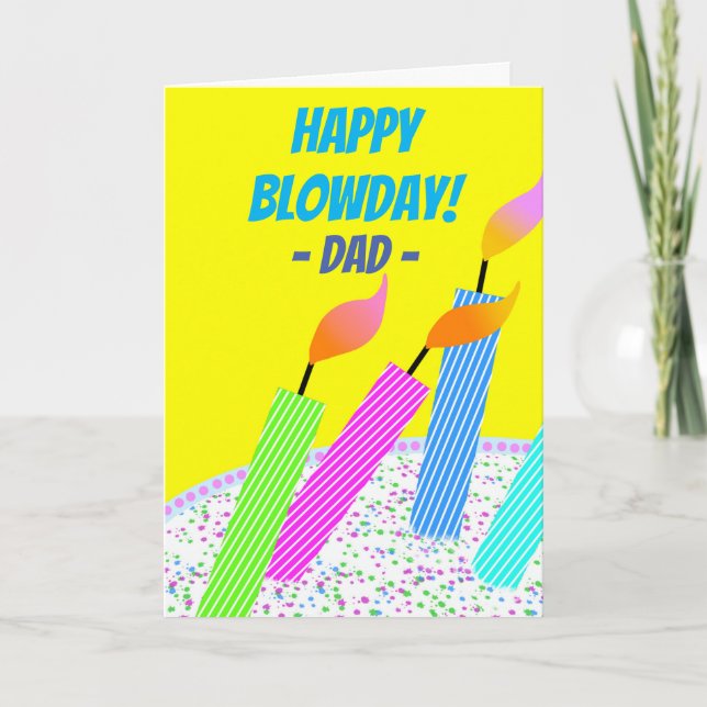 Carte Joyeux Birthday Blowday Hall of Fame pour papa (Devant)