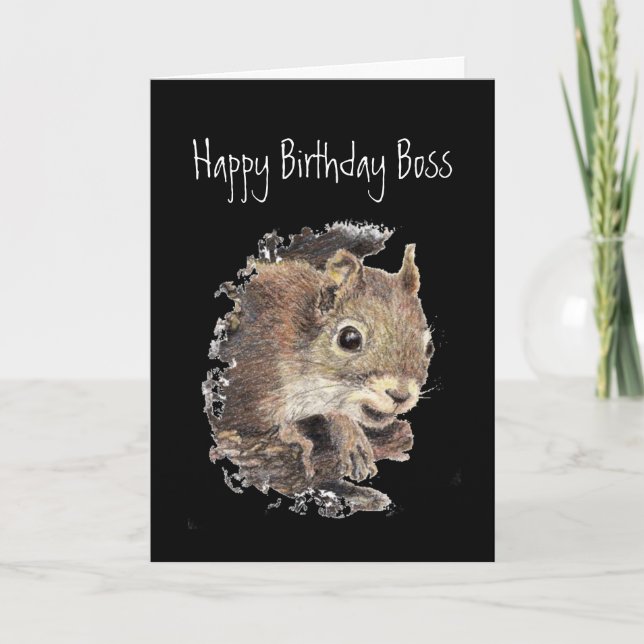 Carte Joyeux Birthday, From all us assted Nuts - Squirl (Devant)