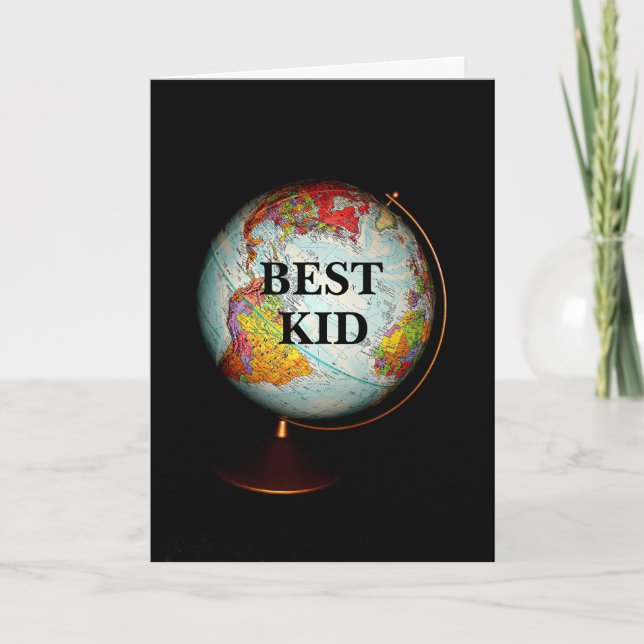 Carte Joyeux Birthday To The Best Kid On Earth ! (Devant)