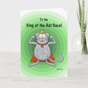 Carte Joyeux Boss Boss Jour de Rat Whimsical Rat Race Ki