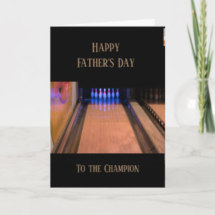 Carte Joyeux Bowling de la Fête des Pères