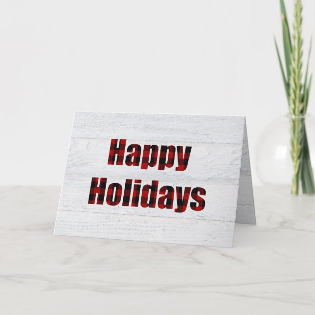 Carte Joyeux buffle de vacances plaid (Devant)