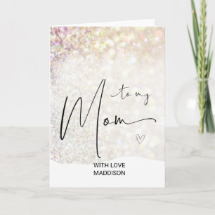 Carte Joyeux cadeau de voeux de Noël pour maman de fille