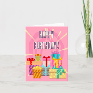 Carte Joyeux Cadeaux d'anniversaire