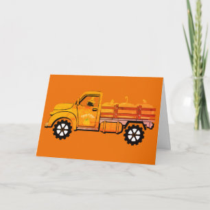 Carte Joyeux Camion Citrouille Halloween