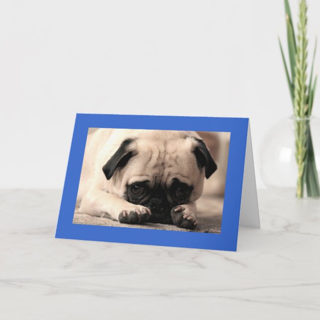 Carte Joyeux Carlin d'anniversaire Chien Chien Chien Chi (Devant)