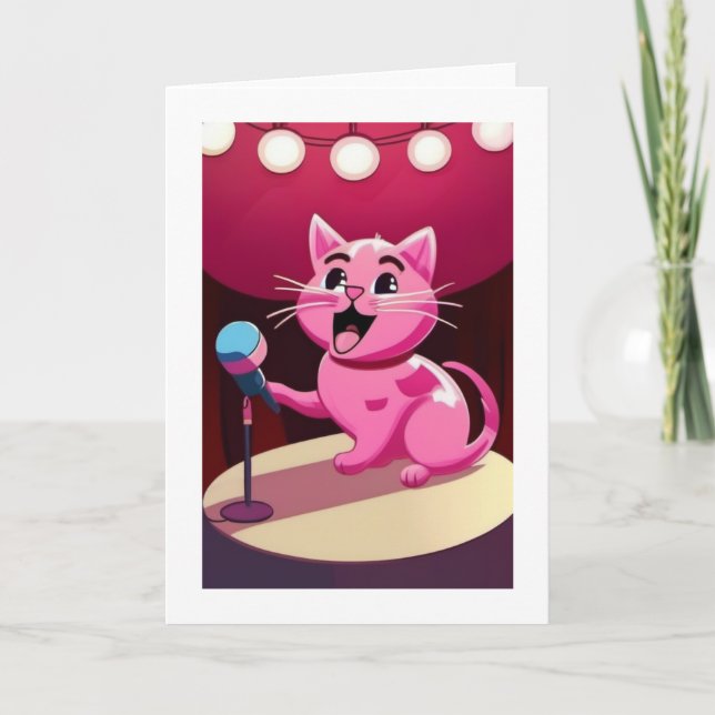 Carte Joyeux Chat d'anniversaire (Devant)