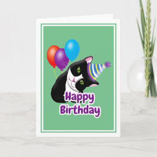 Carte Joyeux Chat d'anniversaire