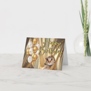 Carte Joyeux Chat d'anniversaire