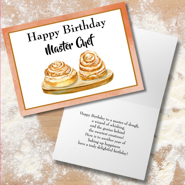 Carte Joyeux Chef Cannelle Buns (Créateur téléchargé)