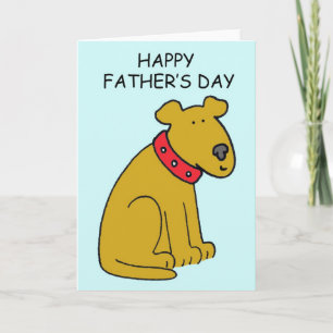 Carte Joyeux chien de dessin de Fête des pères