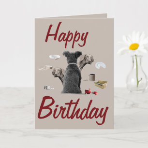 Carte Joyeux chien drôle d'anniversaire