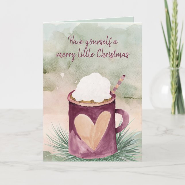 Carte Joyeux chocolat chaud de Noël (Devant)